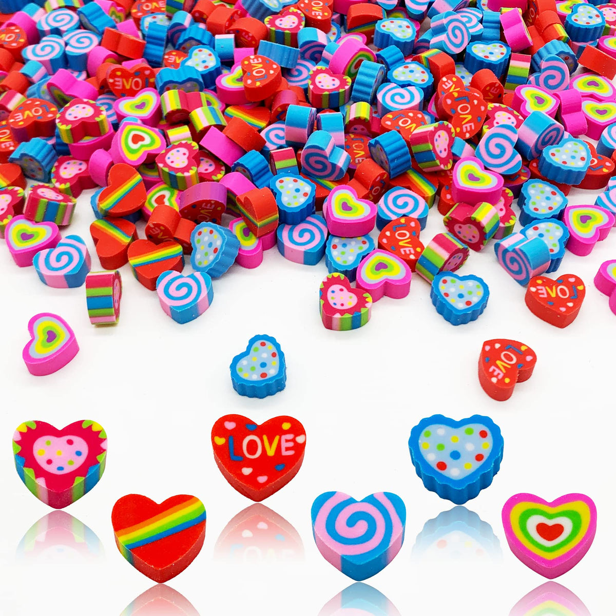 300 Pieces Animal Mini Erasers Assortment Novelty Pencil Erasers Bulk for Rewards Prizes Gift Filler