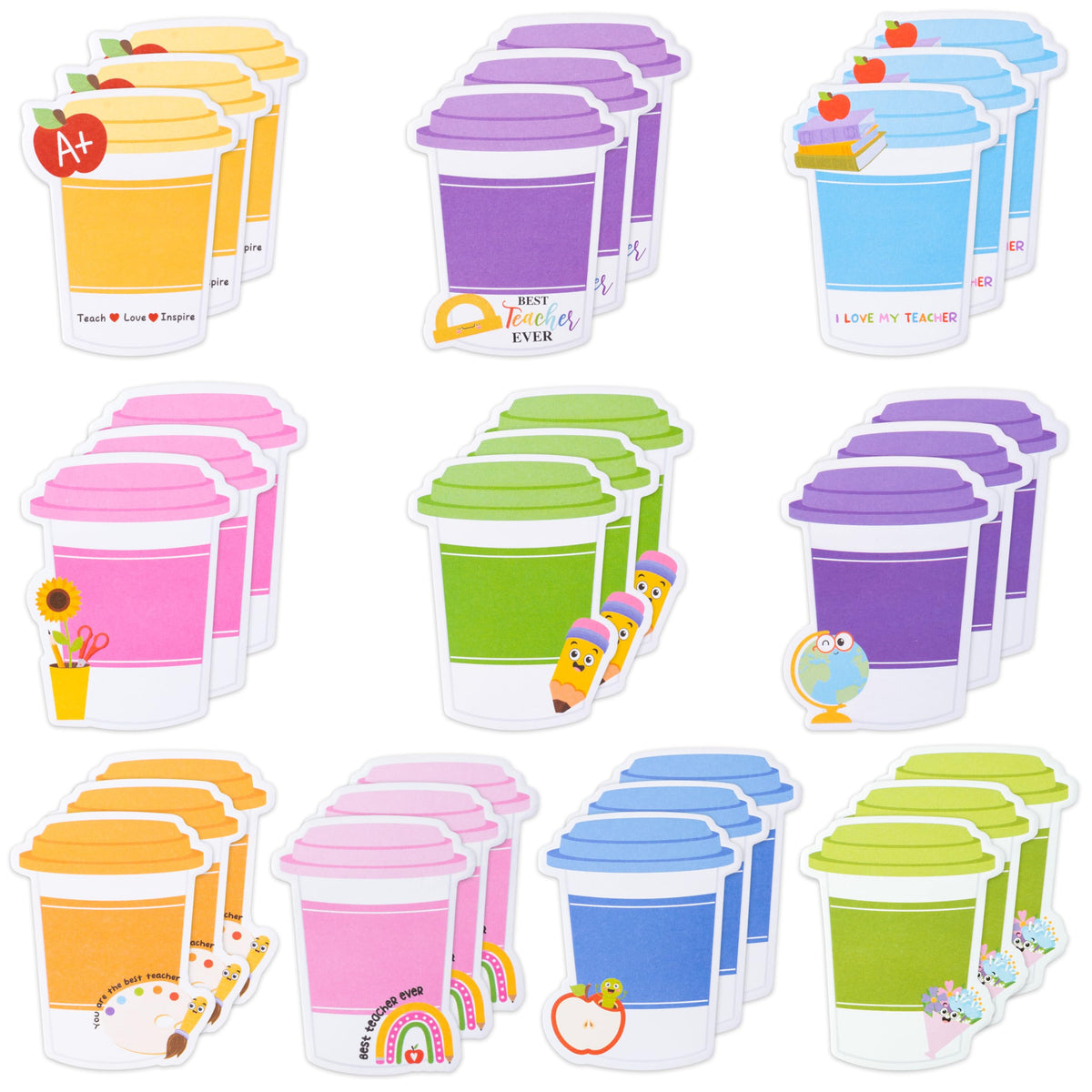 Xqumoi 30 Pack Ice Cream Sticky Notes Summer Office School Class Supplies