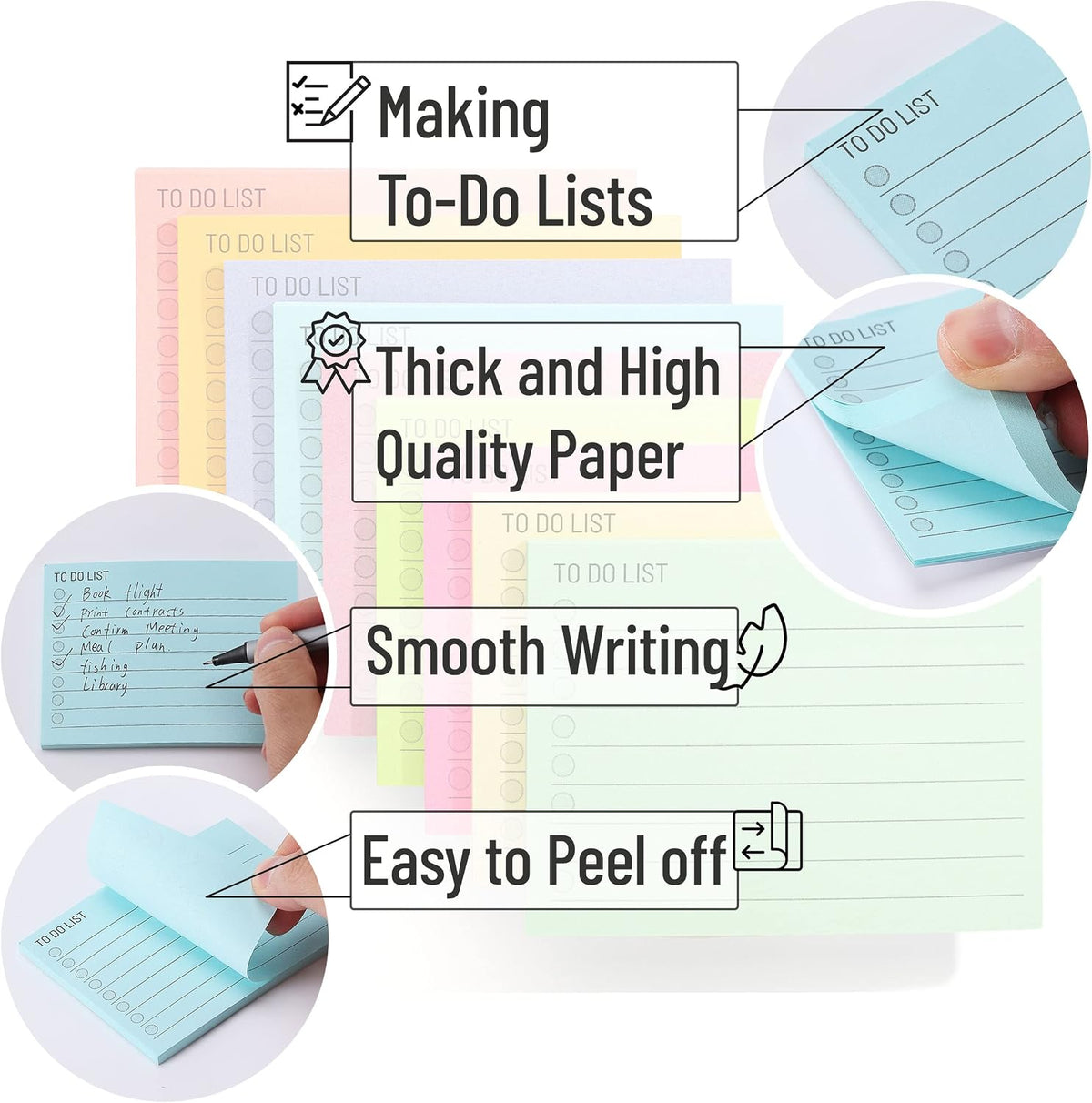 Mr. Pen- to Do List Sticky Notes, 3"x4", 9 Pads, 360 Sheets