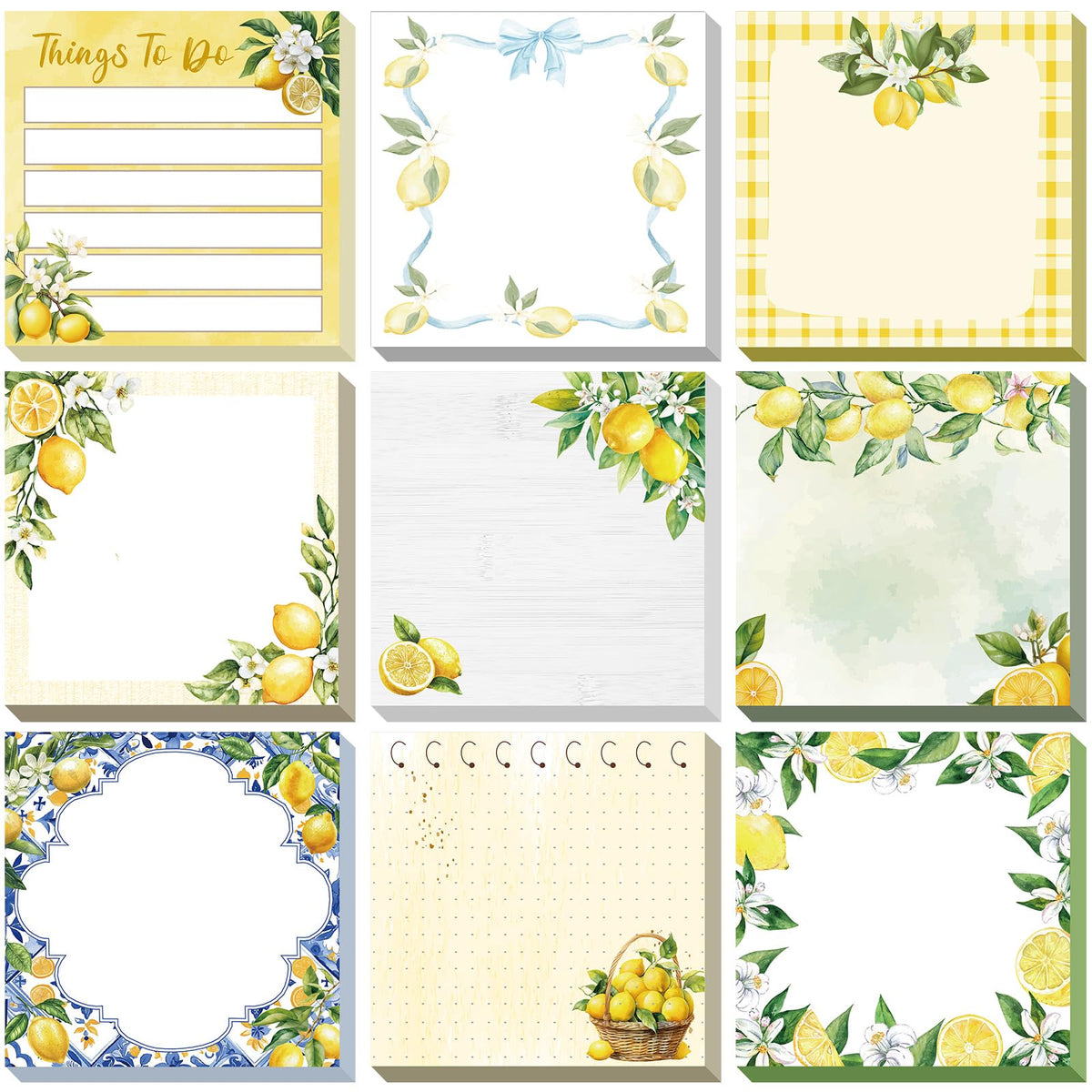9 Pads Turtle Sticky Notes, 3x3 Inch Cute Stick Notepads