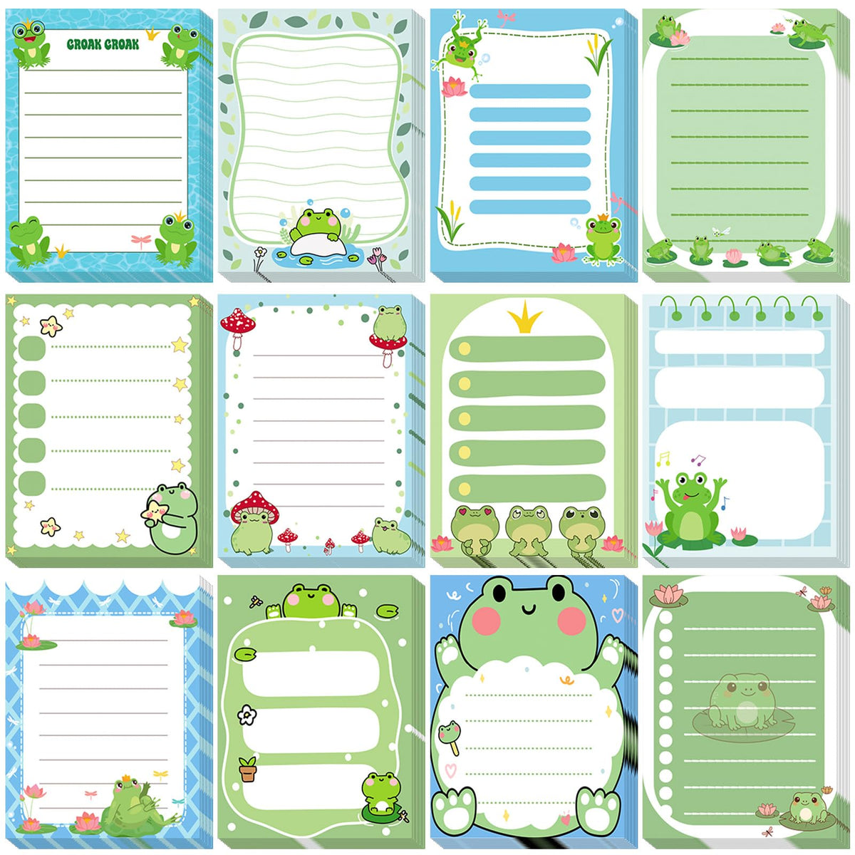 Chiisong 12 Pads Cute Sticky Notes Flower Sticky Notes