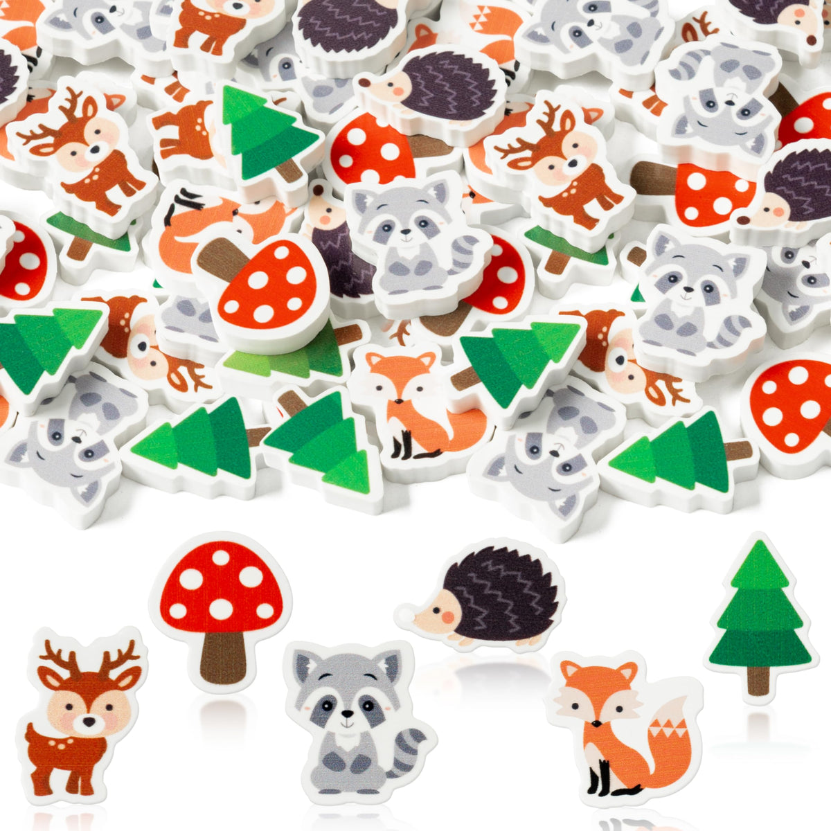 Yopyame 60Pcs Fall Mini Eraser for Kids Bulk Assorted Novelty Maple Leaf Pumpkin Pencil Eraser Cute Puzzle Erasers Desk Pet School Classroom Prizes Student Homework Rewards Gift Filling Party Favors