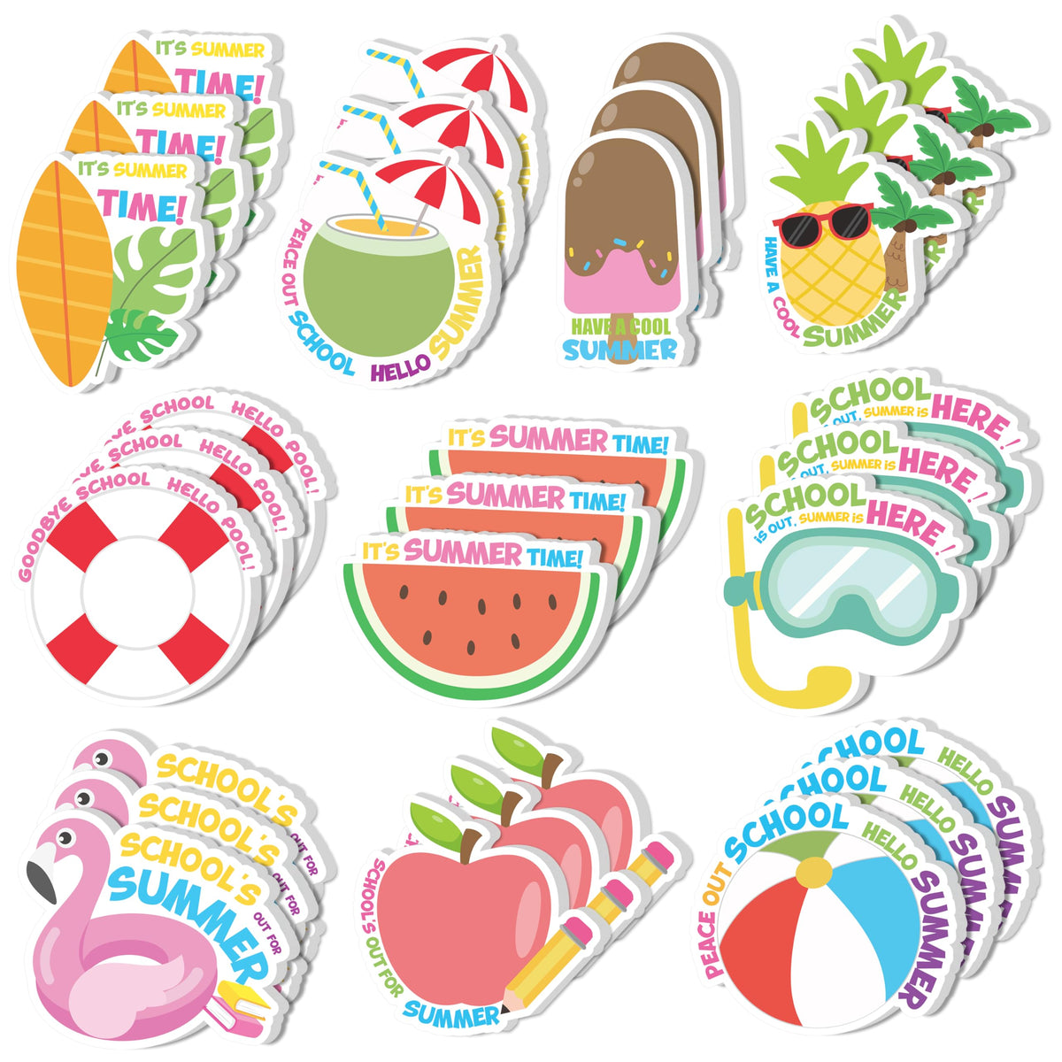 Xqumoi 30 Pack Ice Cream Sticky Notes Summer Office School Class Supplies