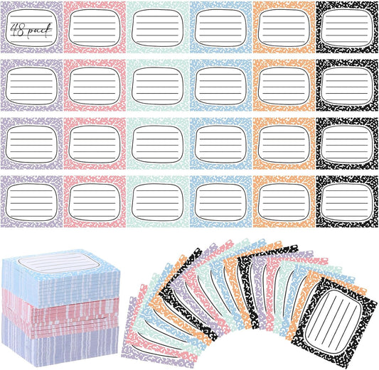 48 Pads 1440 Sheets Composition Notebook Sticky Notes Teacher Note Pads Back to School Supplies Gifts Self Adhesive Memo Pad Cute Gifts for Students Classroom