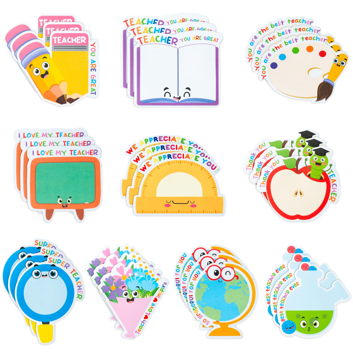 Xqumoi 30 Pack Ice Cream Sticky Notes Summer Office School Class Supplies