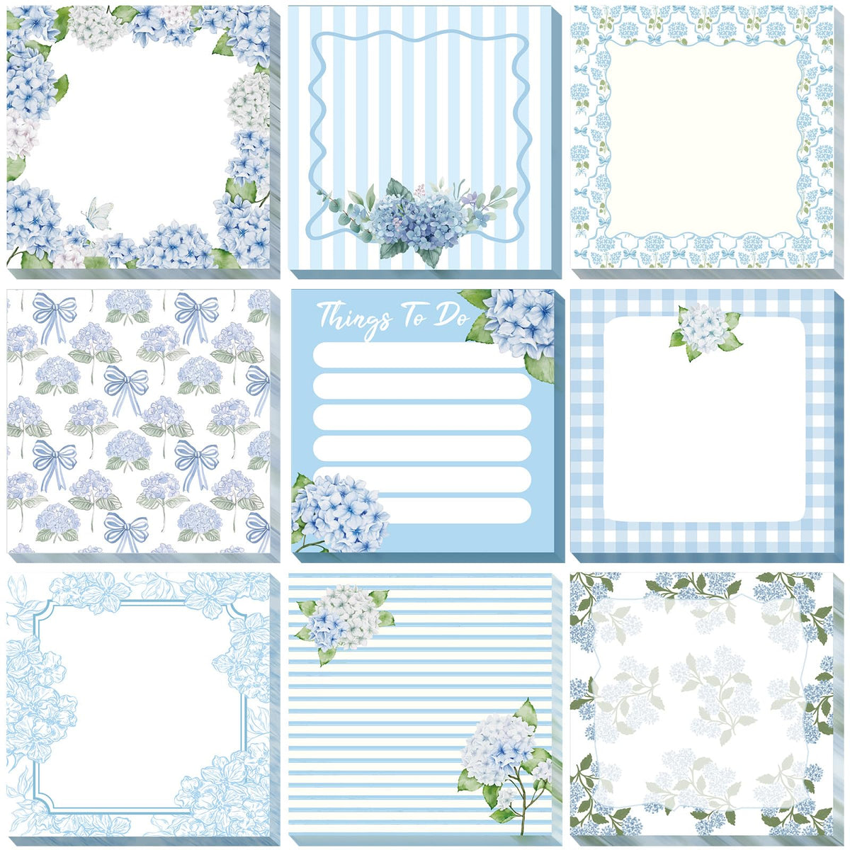 9 Pads Turtle Sticky Notes, 3x3 Inch Cute Stick Notepads