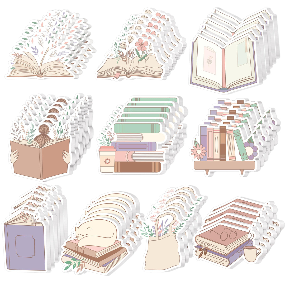 CJiangpo 30Pcs Marshmallow Funny Sticky Notes Pads Camping Party Favors