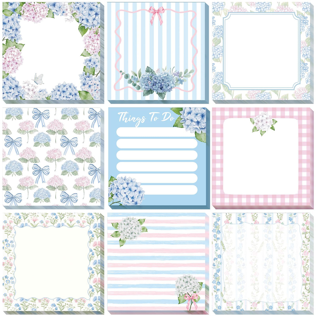 9 Pads Turtle Sticky Notes, 3x3 Inch Cute Stick Notepads