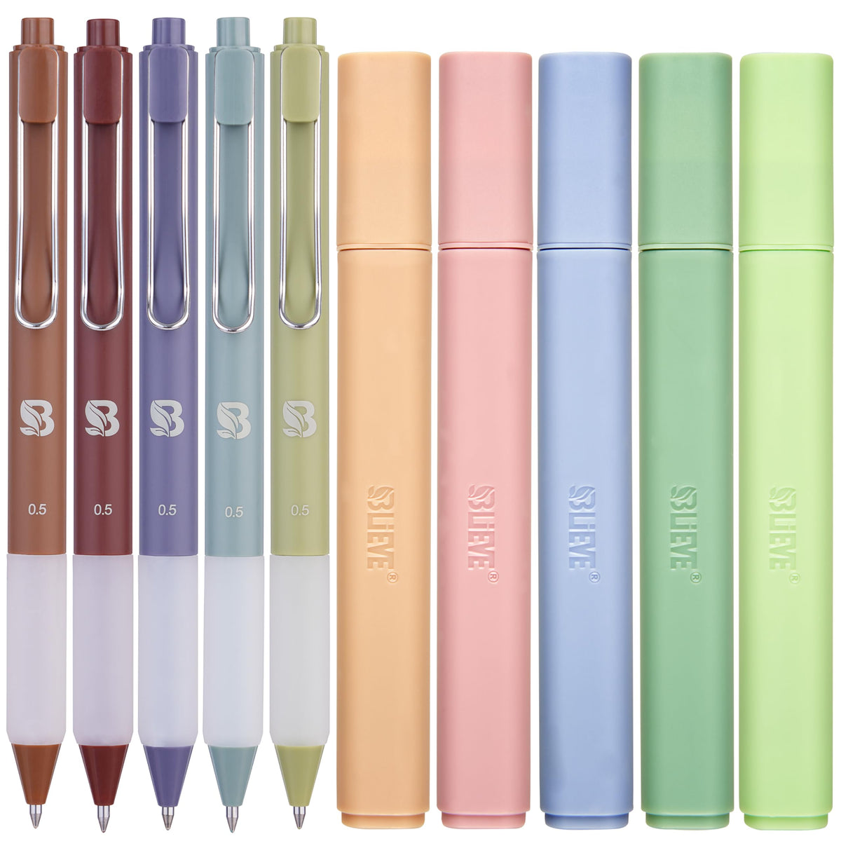 BLIEVE - Bible Journaling Kit With Gel Highlighters And Pens No Bleed, Scripture Markers and Pencils Supplies, Stencils Planner Set For Coloring Journal Art Illustrated By Faith Christian Gifts 24pcs