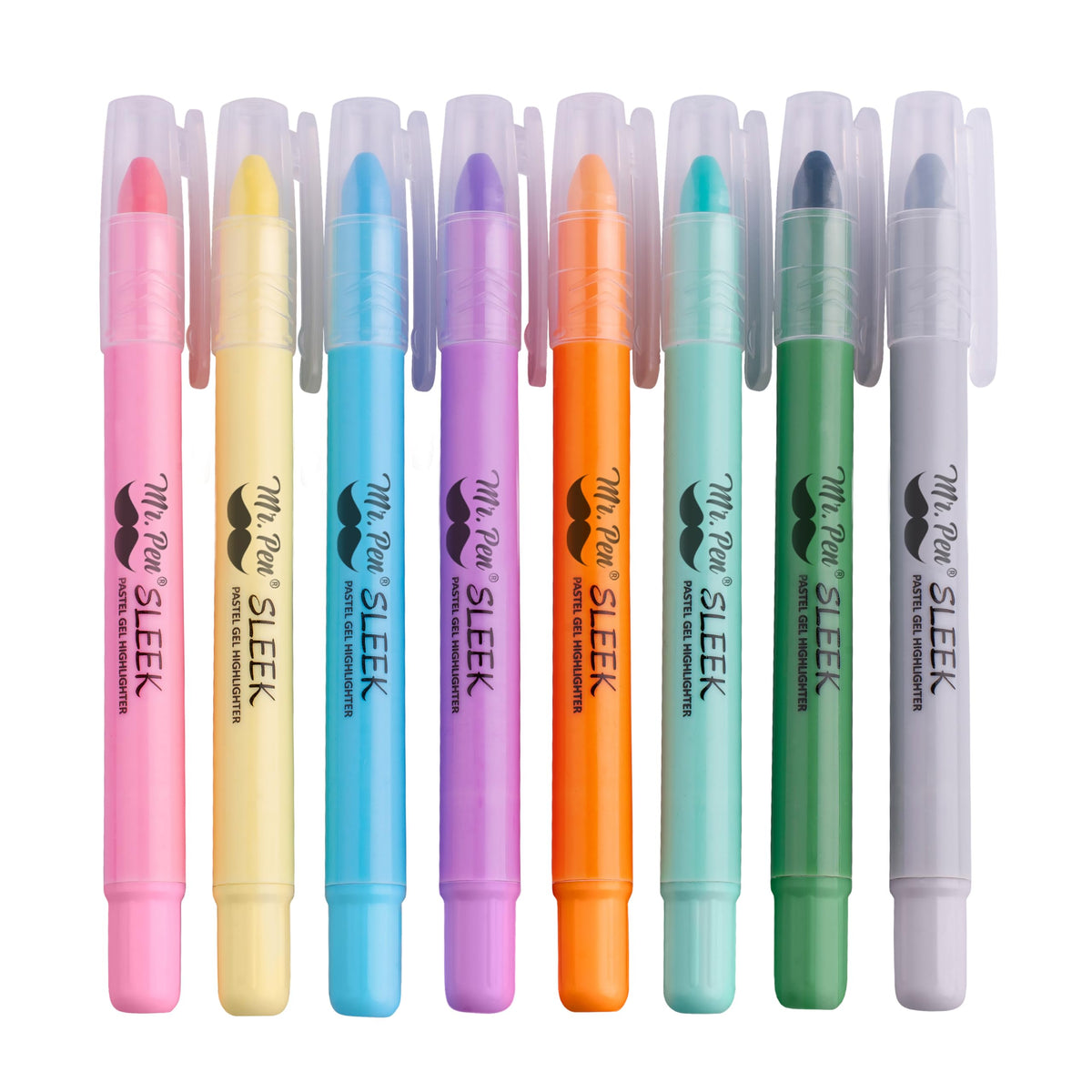 Mr. Pen- No Bleed Gel Highlighters, Vibrant Colors, 8 Pack