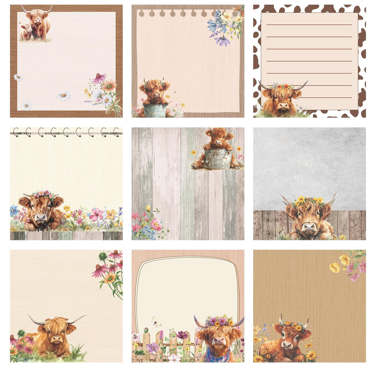 9 Pads Turtle Sticky Notes, 3x3 Inch Cute Stick Notepads