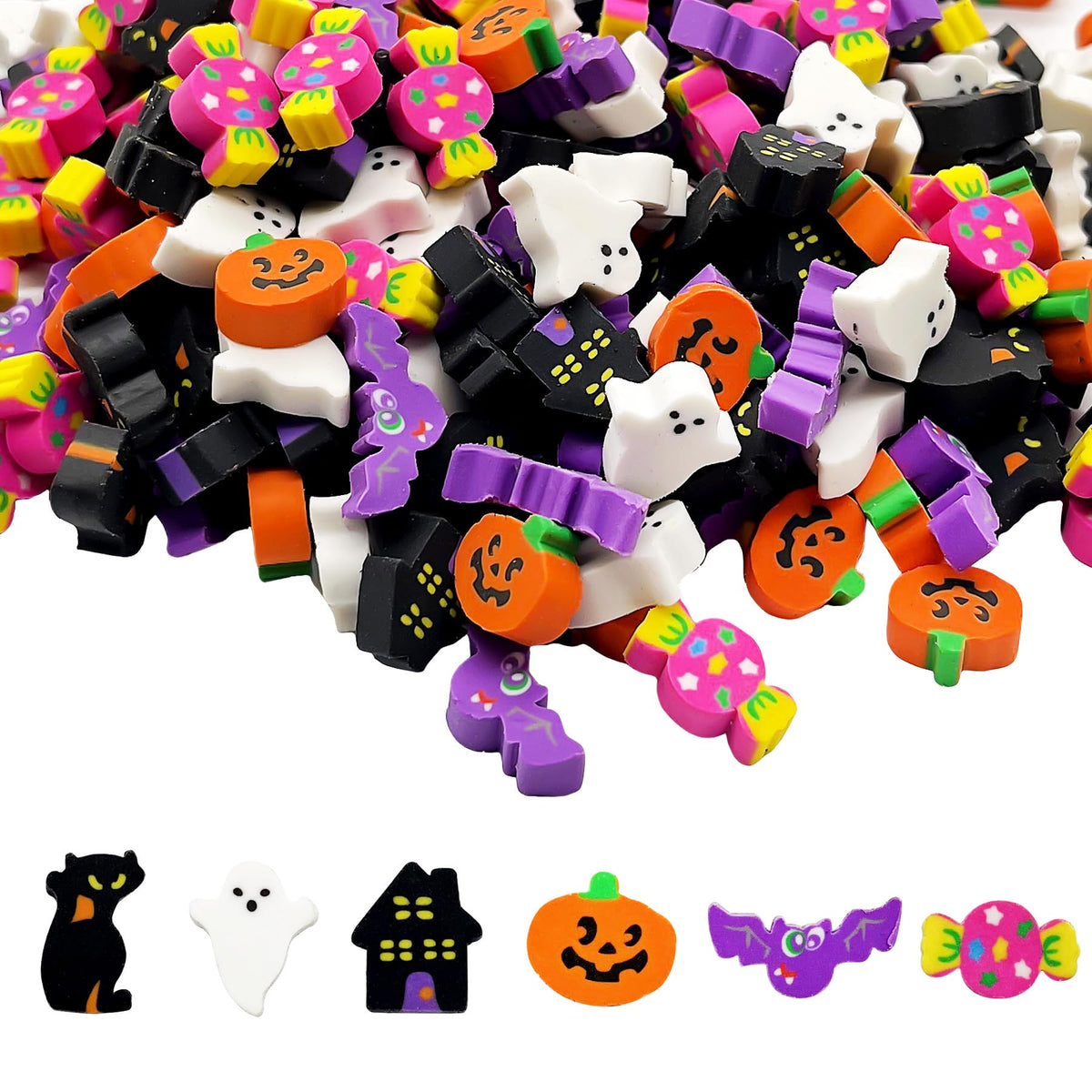 300 Pieces Animal Mini Erasers Assortment Novelty Pencil Erasers Bulk for Rewards Prizes Gift Filler