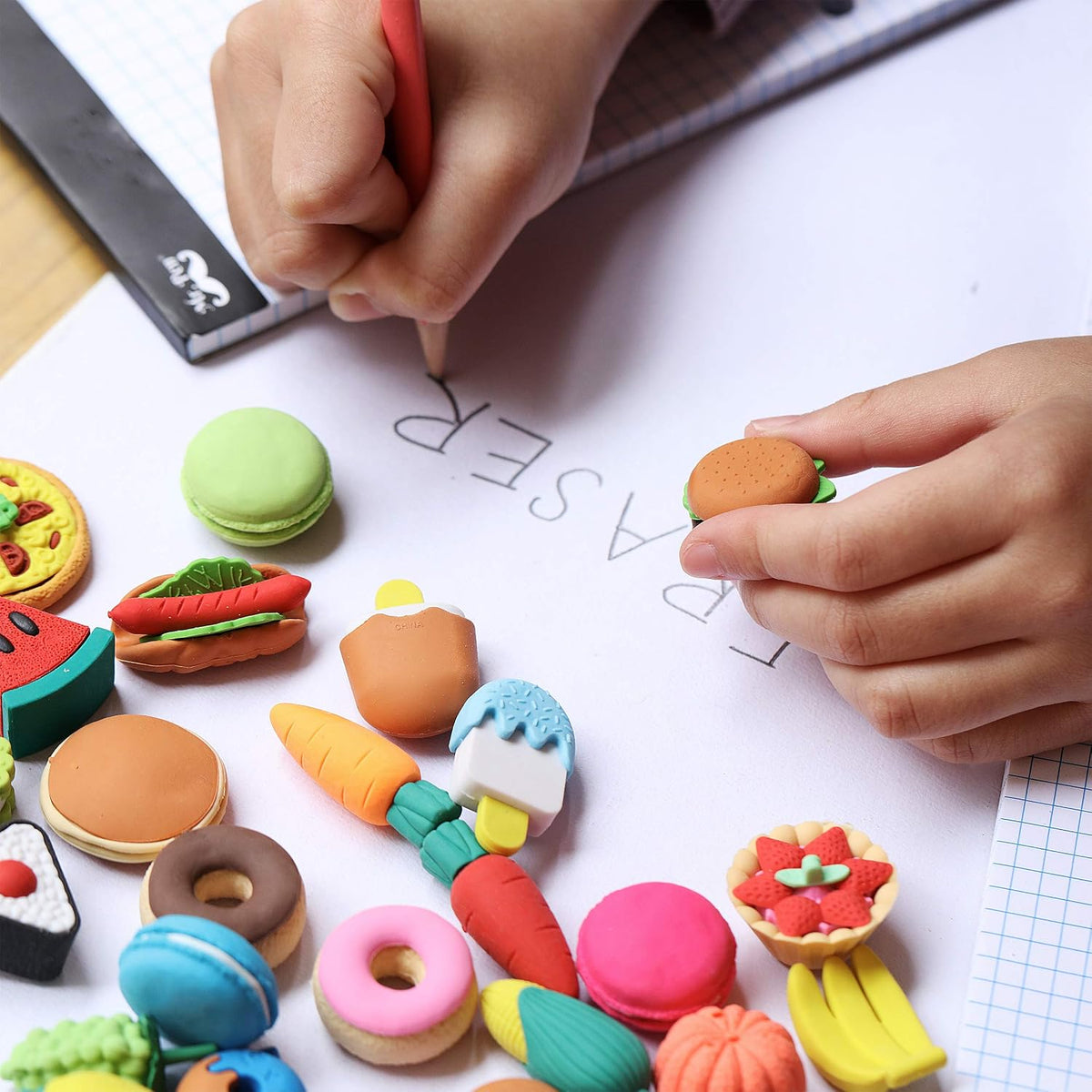 Mr. Pen- Mini Food Pencil Erasers Toy Set, 30 pcs