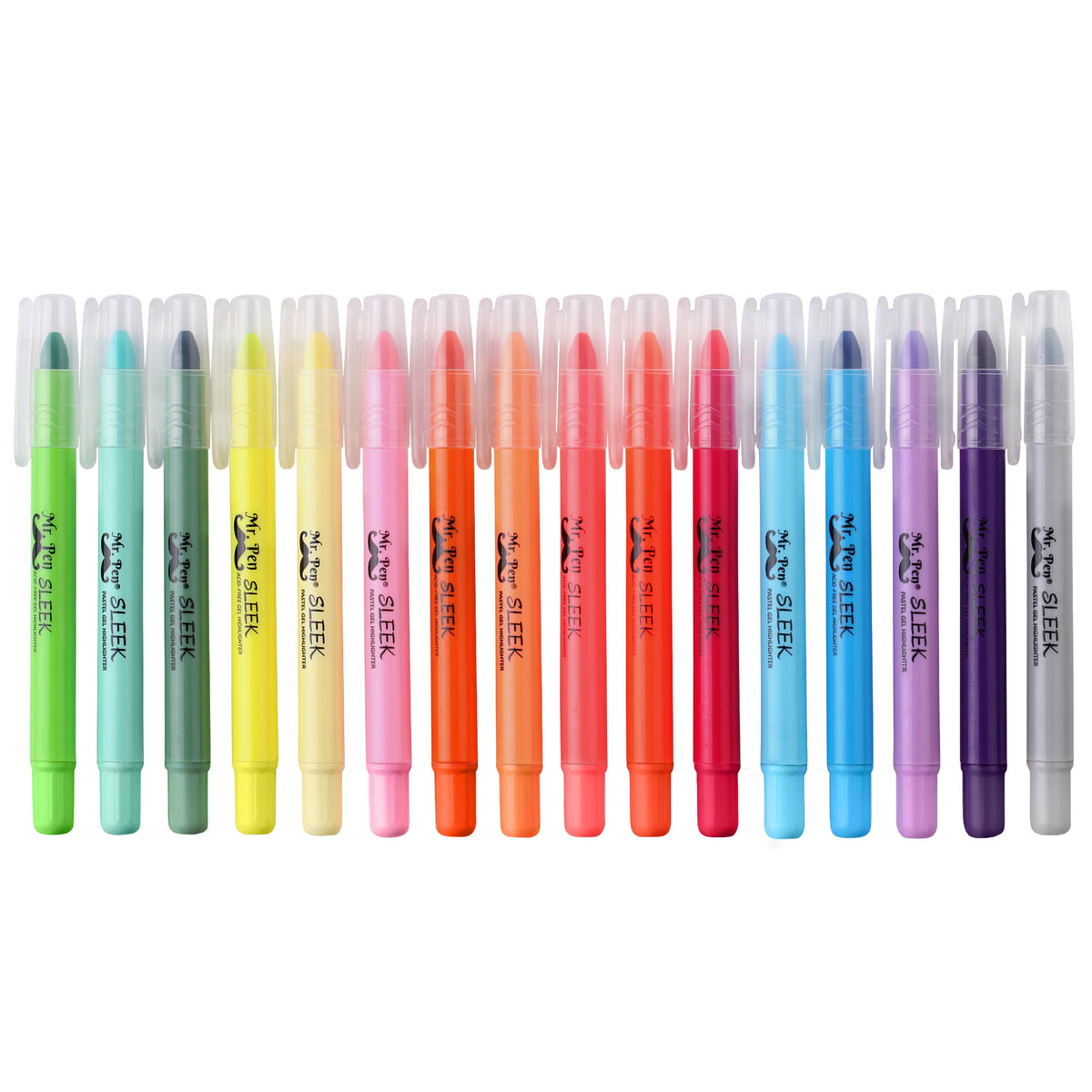 Mr. Pen- No Bleed Gel Highlighters, Vibrant Colors, 8 Pack