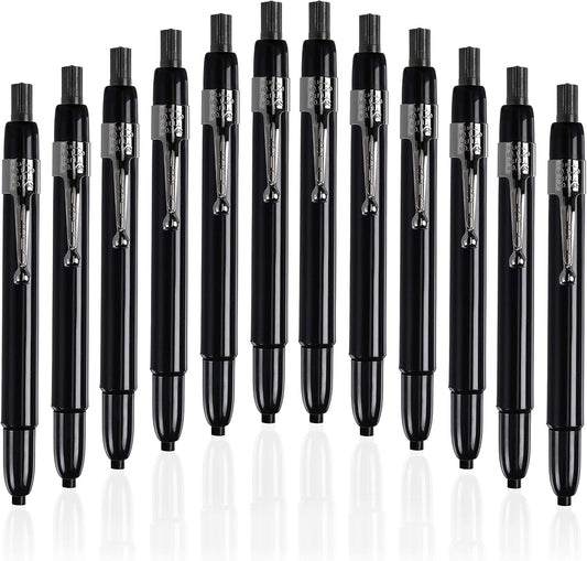Listo 1620 - Box of 12 - BLACK COLOR - China Markers/Grease Pencils/China Marking/Pencils/Wax Pencils - Made in USA