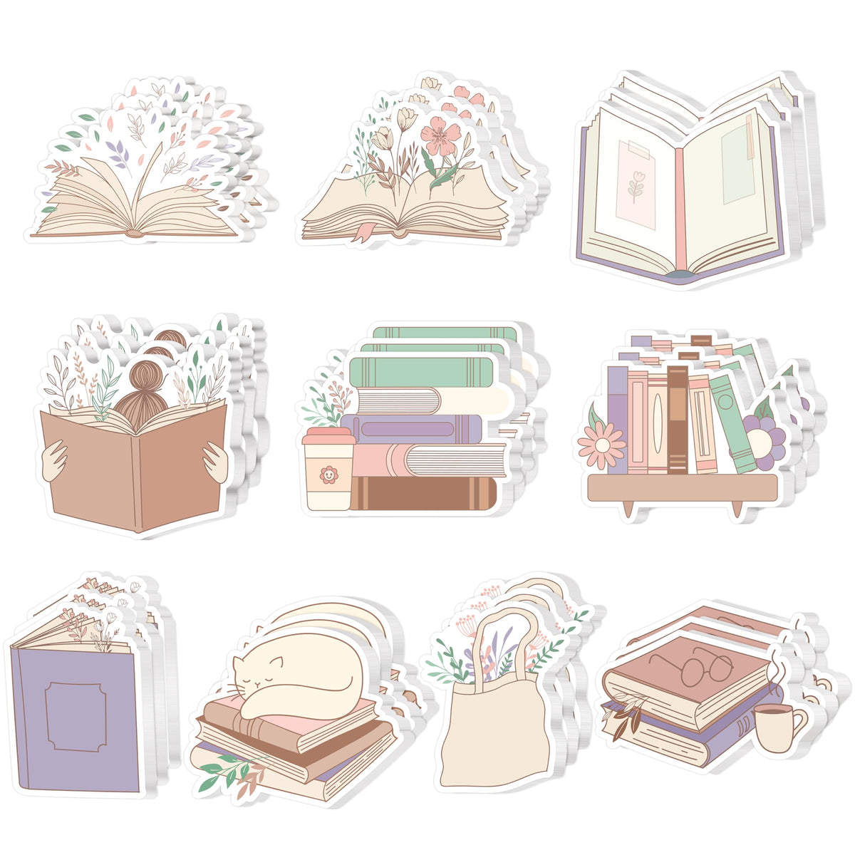 CJiangpo 30Pcs Marshmallow Funny Sticky Notes Pads Camping Party Favors