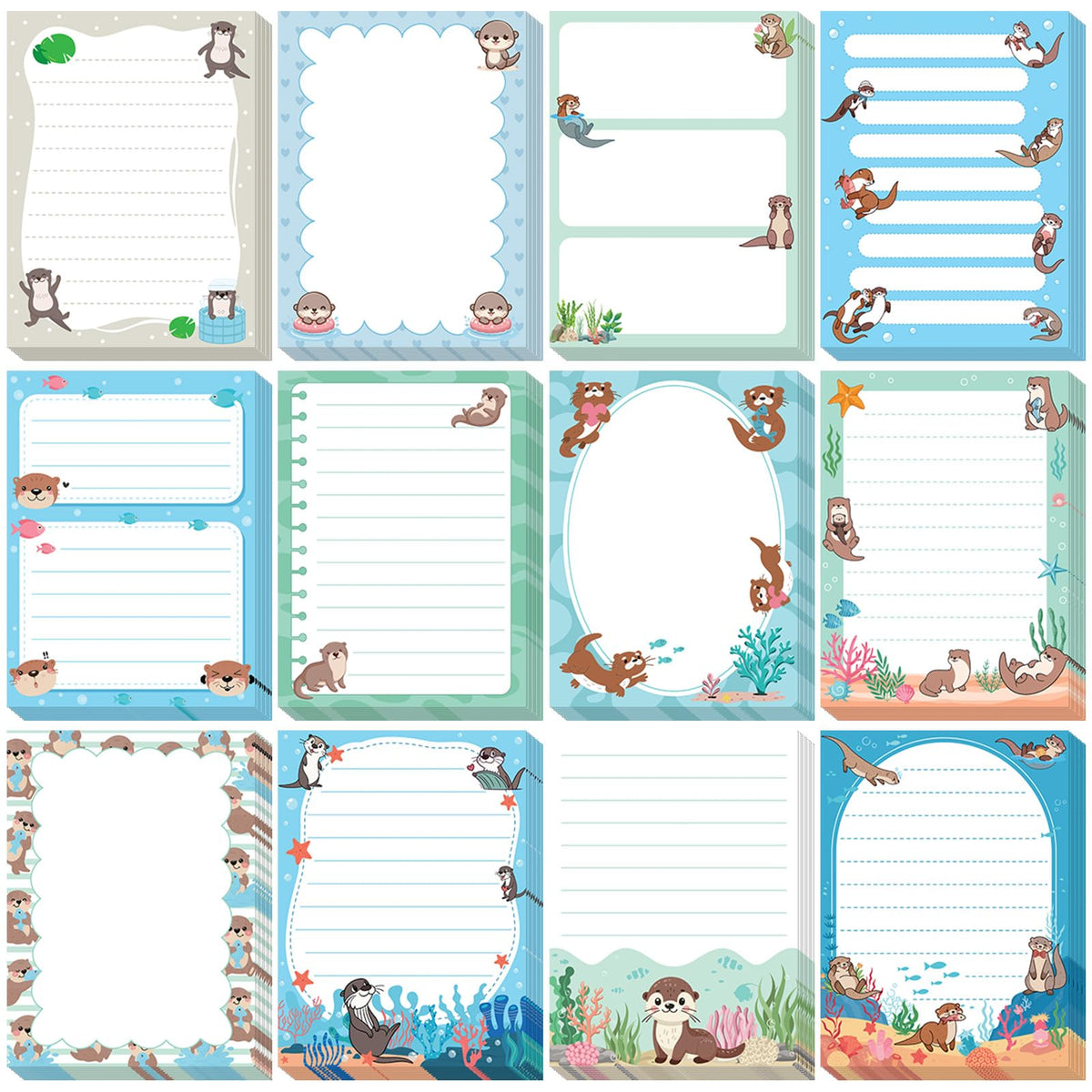 Chiisong 12 Pads Cute Sticky Notes Flower Sticky Notes