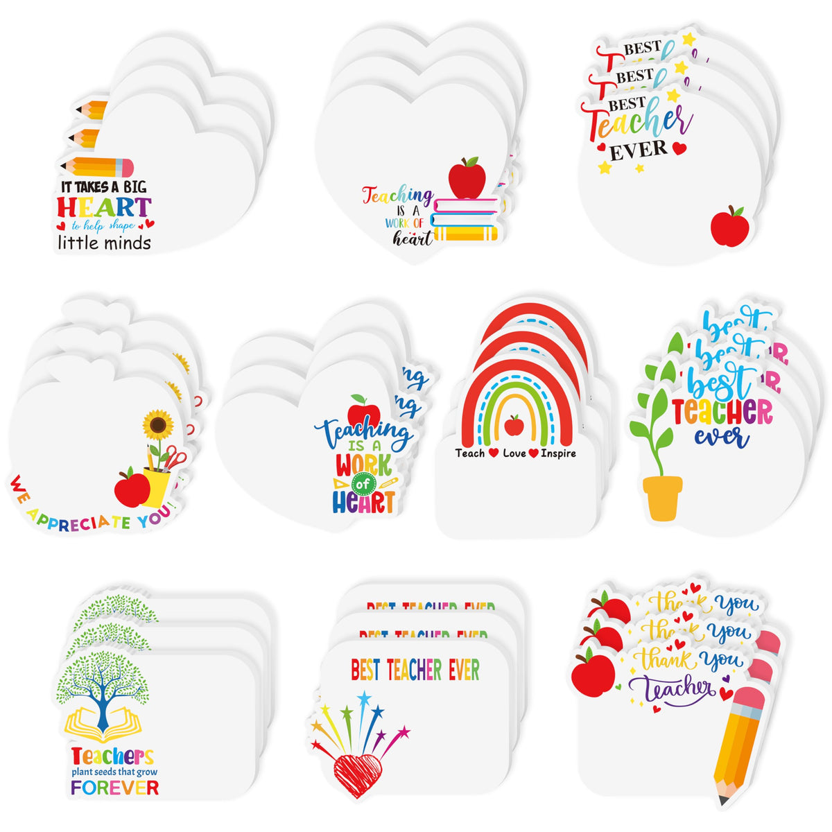 CJiangpo 30Pcs Marshmallow Funny Sticky Notes Pads Camping Party Favors