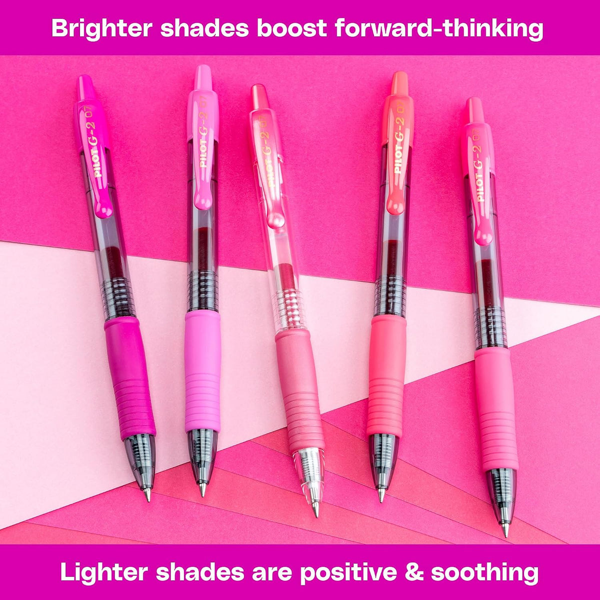 PILOT G2 Premium Gel Roller Pens, G2 Boost Pink, Fine Point 0.7mm, 8-Pack