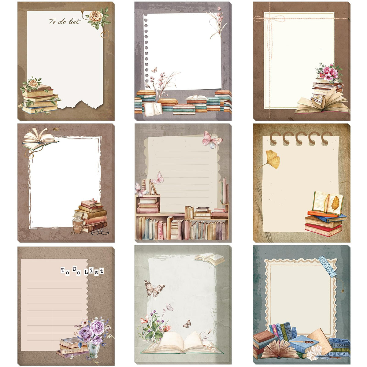 Sabary 9 Pads Cute Sticky Notes 3.15 x 3.94 Inch for School