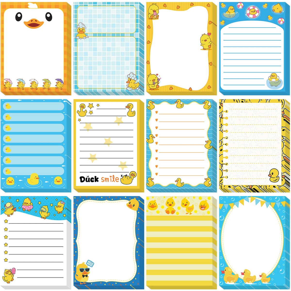Chiisong 12 Pads Cute Sticky Notes Flower Sticky Notes