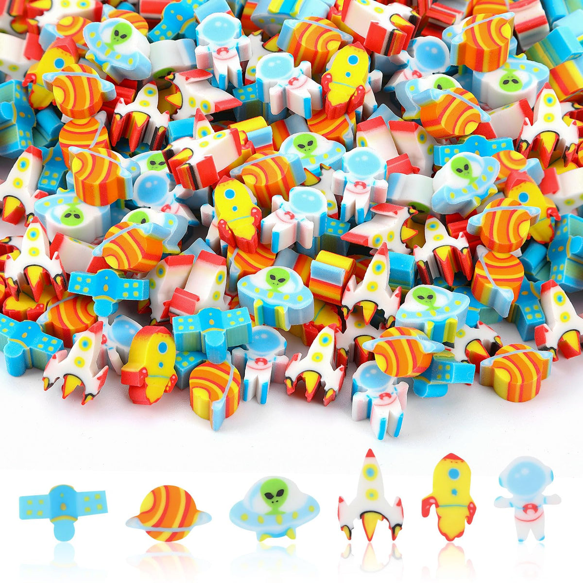 JUNEBRUSHS 150Pcs Fall Mini Erasers, Cute Thanksgiving Erasers Bulk