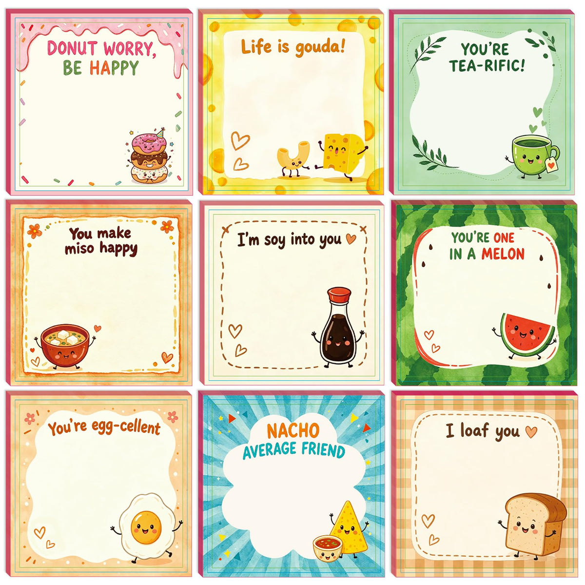 9 Pcs Black Cat Gift Cute Sticky Notes for Cat Lover