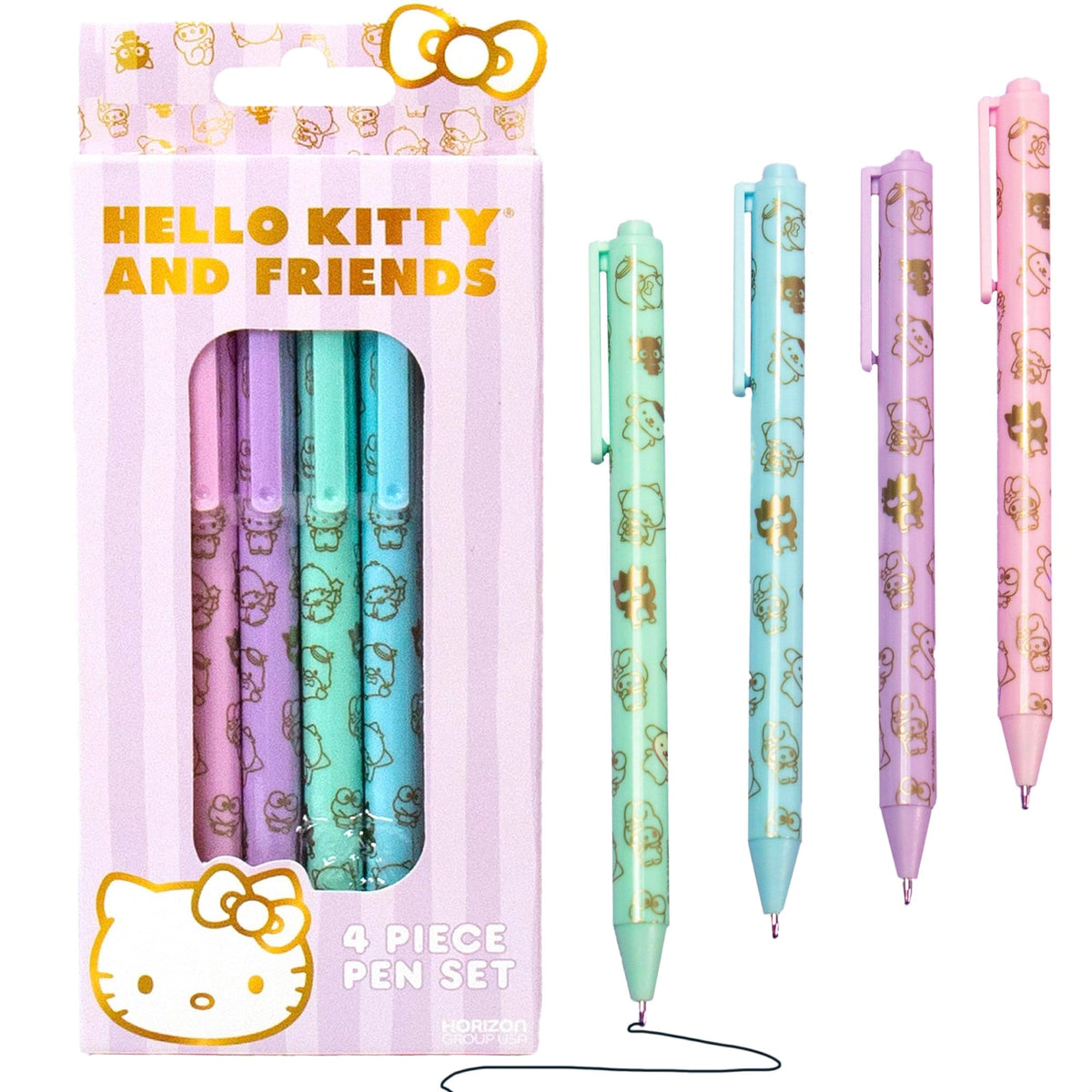 Horizon Group USA 4-Piece Pen Set, Hello Kitty and Friends