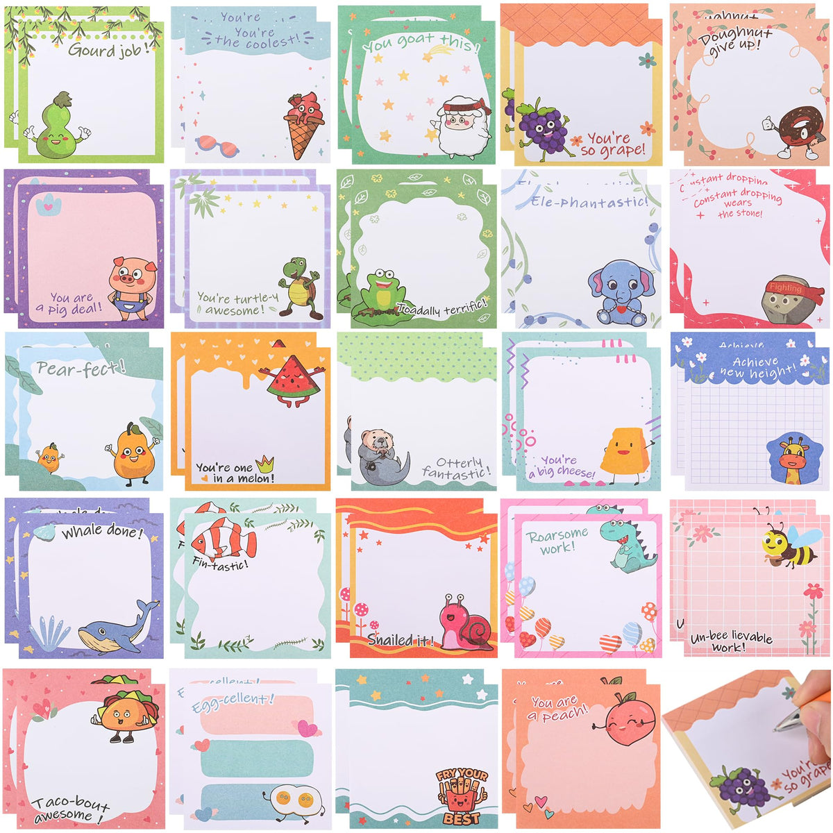 48Pcs Wildflower Notepads 3" x 3" Inches Notes Adorable Memo Pads for Journal, Planners, Office, School, Home, Stationery Gift-2400 Sheets Reusable Flower Sticky Notes.