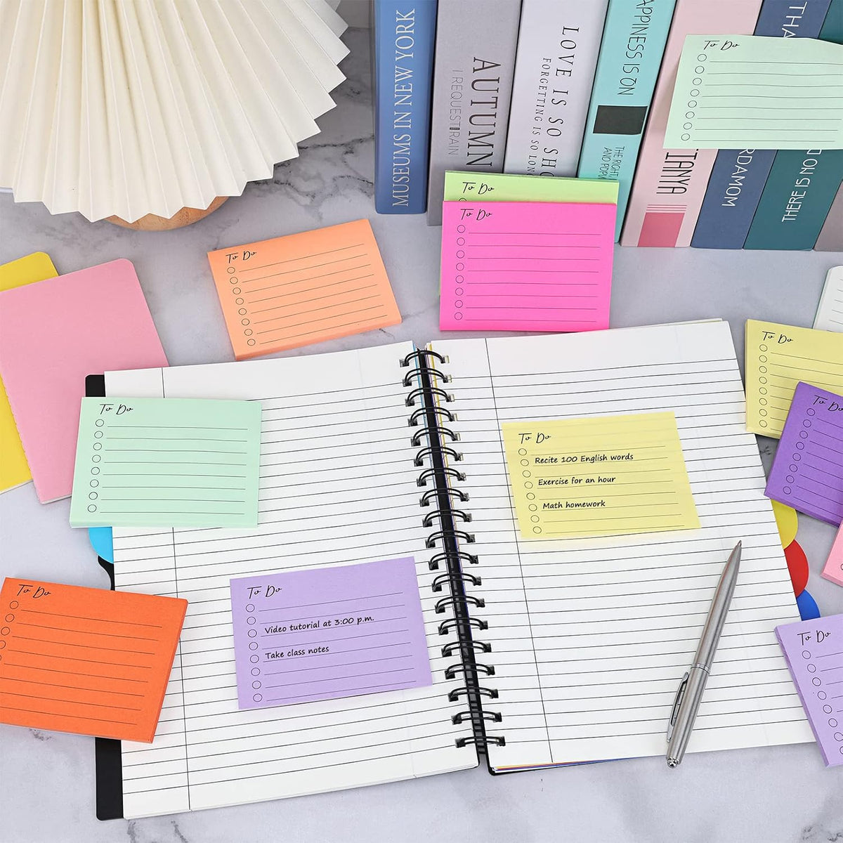 10 Pack to Do List Lined Sticky Notes 3x4 Inch 500 Sheets