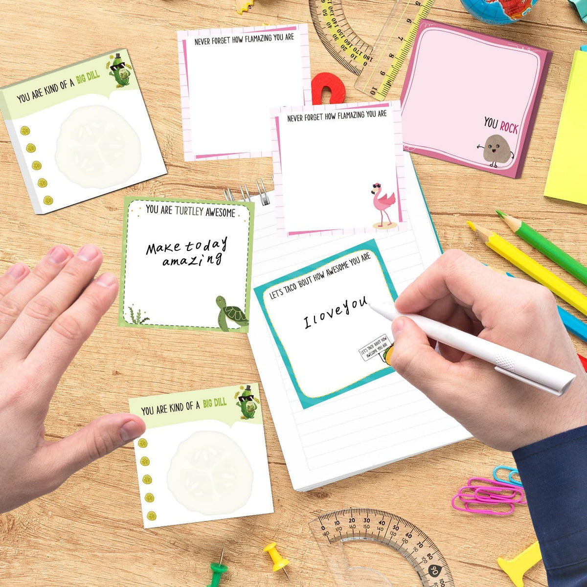 Inspirational Sticky Notes 3x3 Gifts for Positive People 9-Pack
