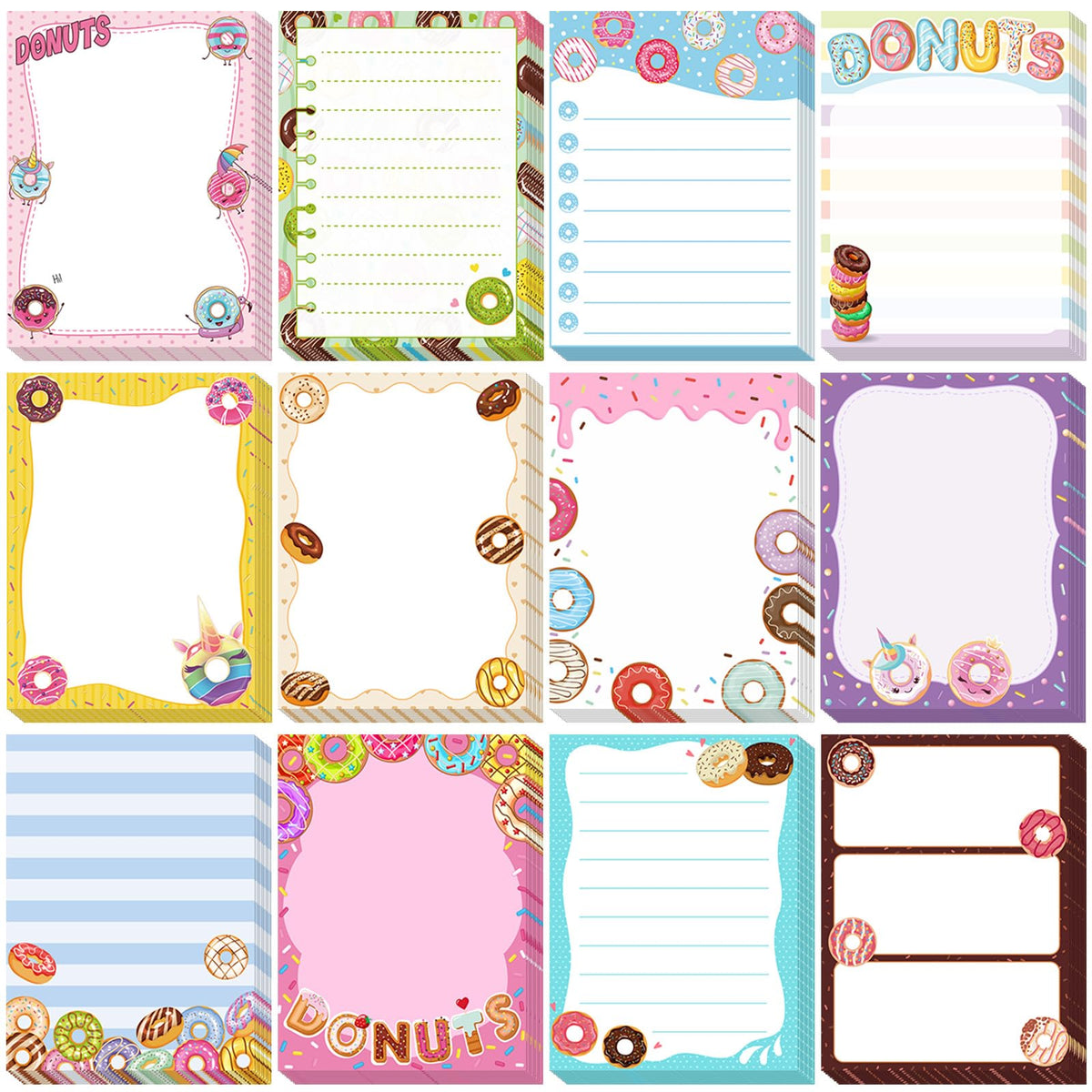 Chiisong 12 Pads Cute Sticky Notes Flower Sticky Notes