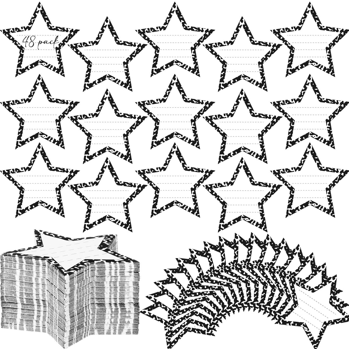 48 Pads 1440 Sheets Composition Notebook Sticky Notes Teacher Note Pads Back to School Supplies Gifts Self Adhesive Memo Pad Cute Gifts for Students Classroom