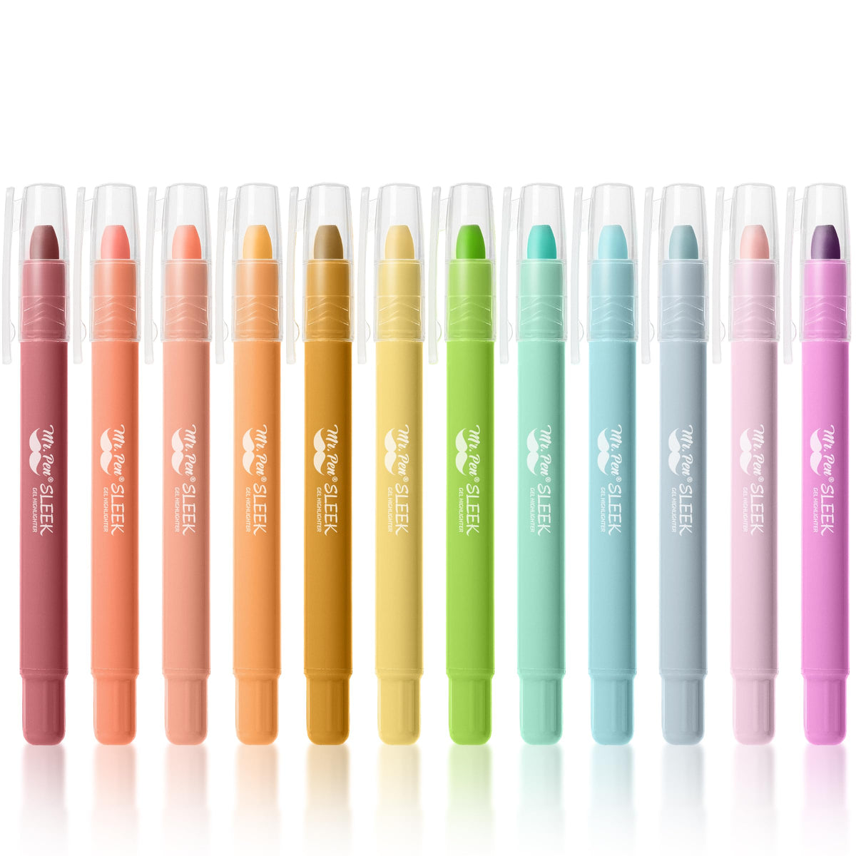 Mr. Pen- No Bleed Gel Highlighters, Vibrant Colors, 8 Pack
