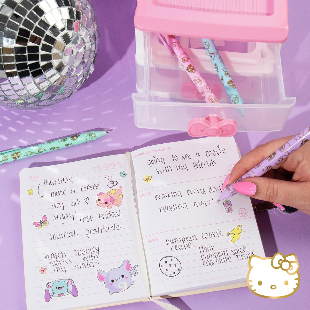 Horizon Group USA 4-Piece Pen Set, Hello Kitty and Friends