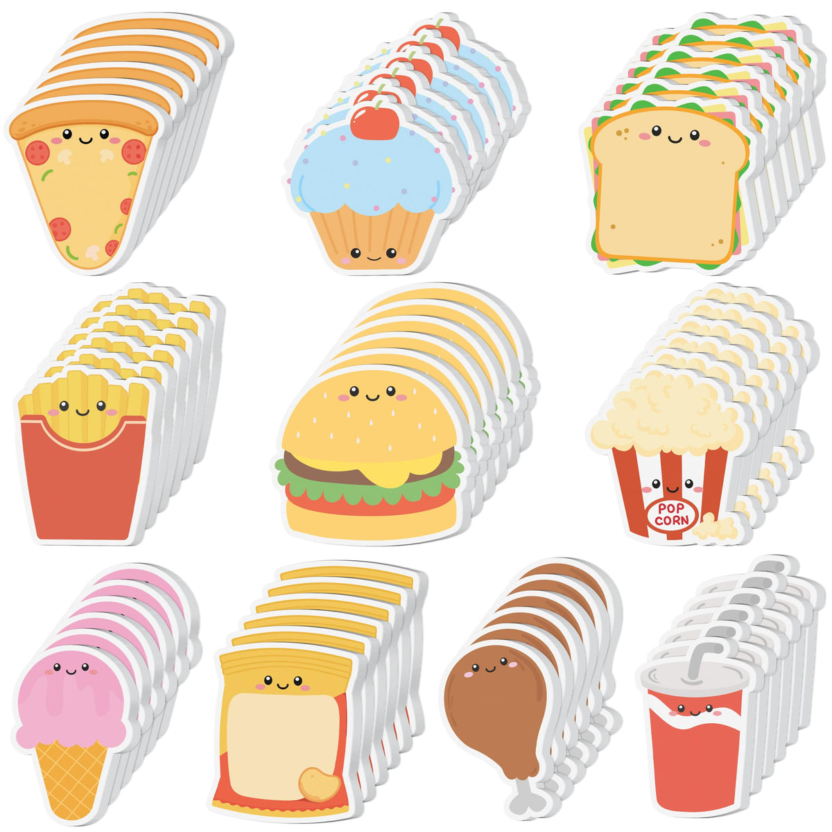 CJiangpo 30Pcs Marshmallow Funny Sticky Notes Pads Camping Party Favors