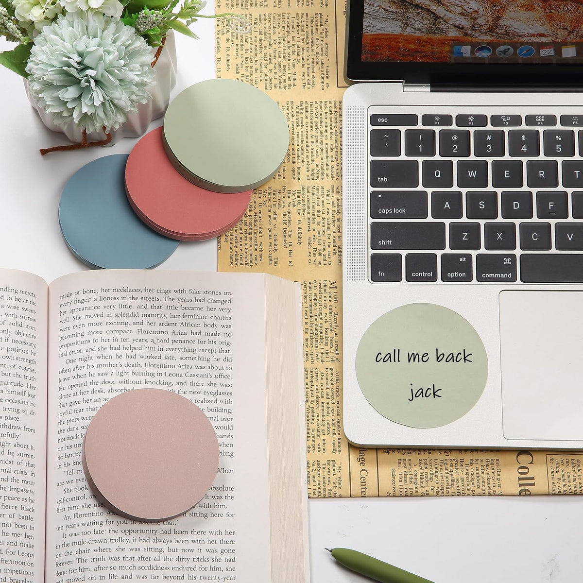 Mr. Pen- Round Sticky Notes, 2.8" Diameter, 12 Pads, 720 Sheets, Colorful