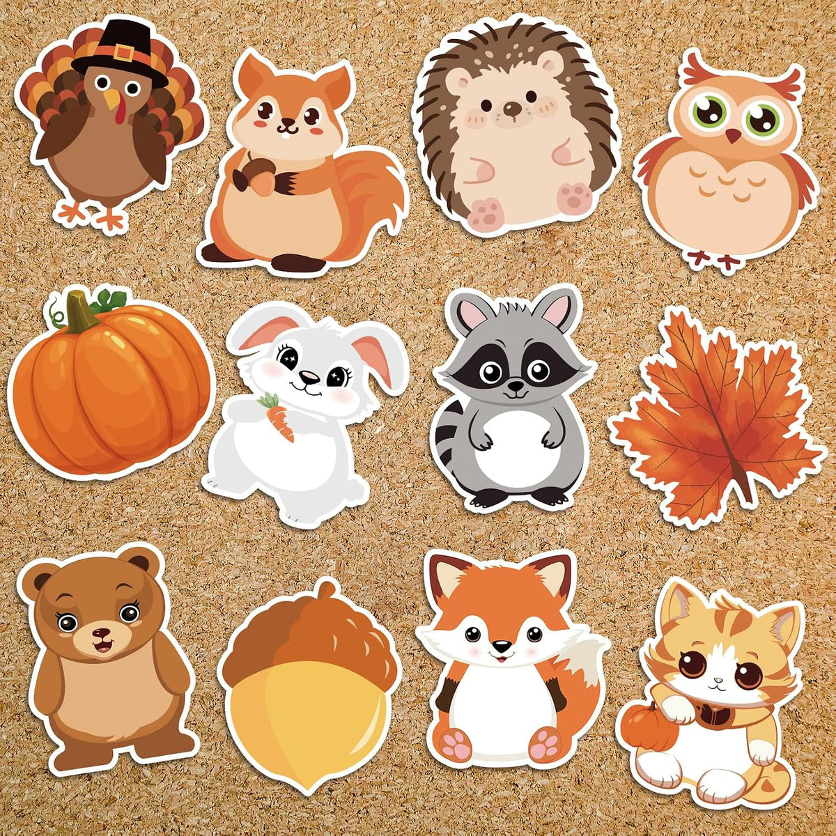 Fall Sticky Notes Cute Autumn Animal Notepads 24Pack 480 Sheets