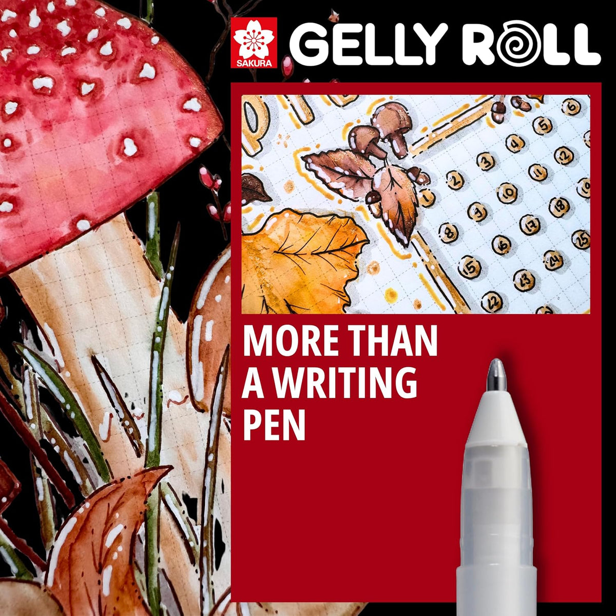 SAKURA Gelly Roll Classic White Gel Pen Set, Assorted Sizes, 3 Pack
